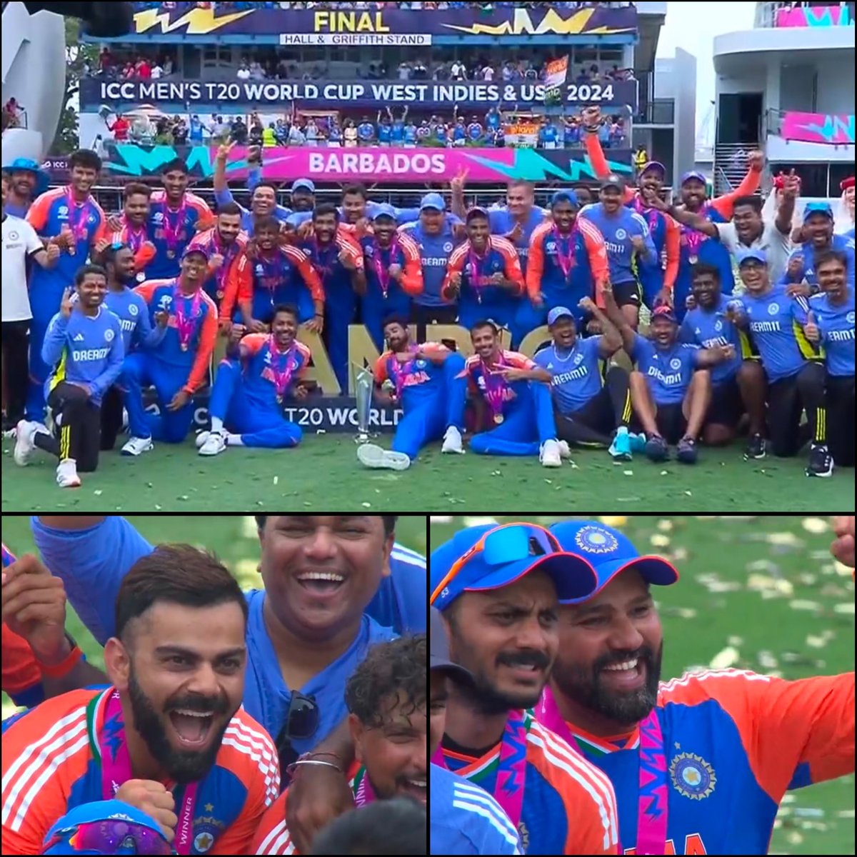 gaurang94's tweet photo. Thankyou so much #TeamIndia for winning the #ICC #T20WorldCup2024 after 17 long years. Snatched win from jaws of defeat &amp; became WORLD CHAMPIONS immensly proud moment #ViratKohli #JaspritBumrah #RohitSharma #Suryakumaryadav #Arshdeep #AxarPatel #HardikPandya &amp; rest #ChakDeIndia https://t.co/YZXu3gK41Y
