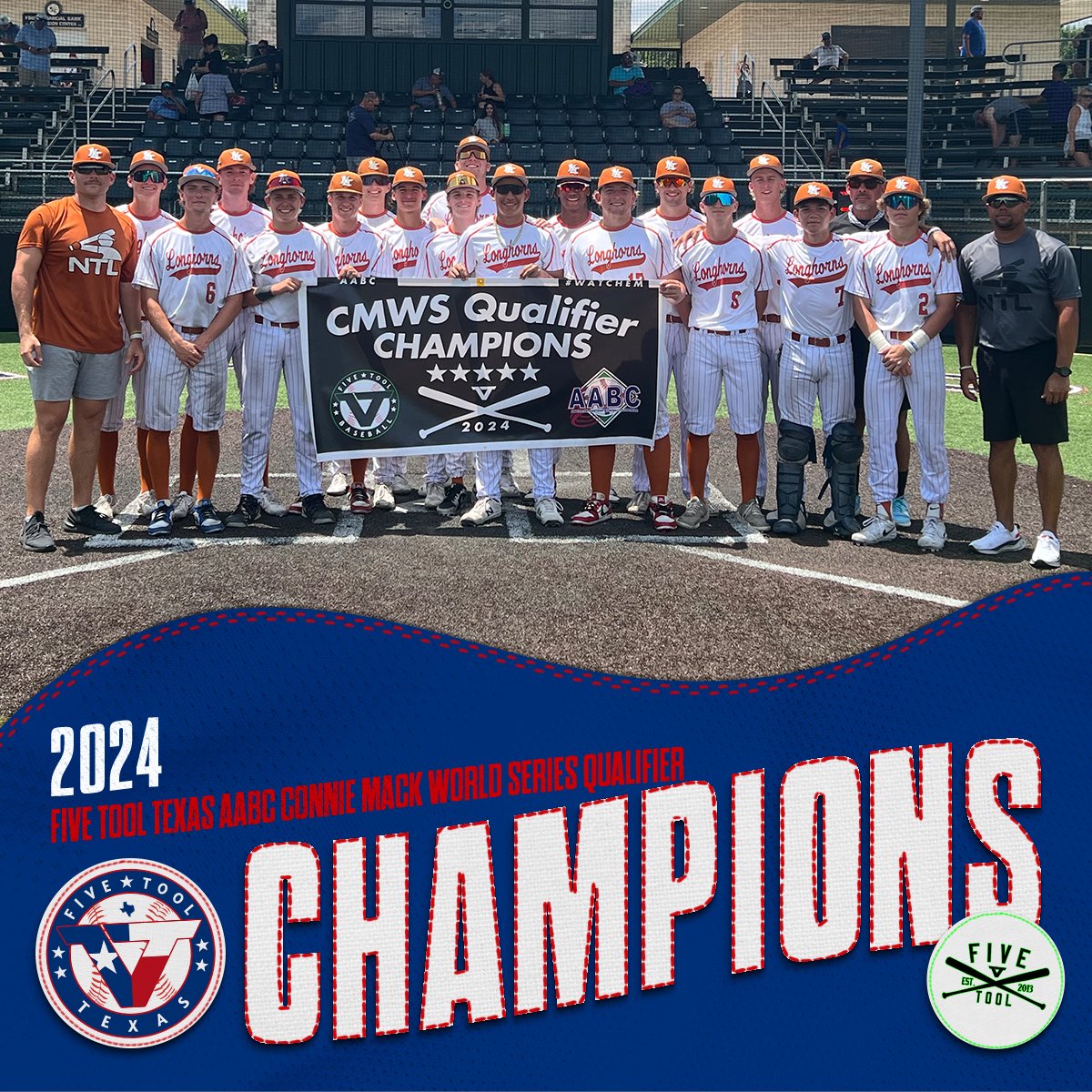 🏆CHAMPIONS 🏆

Congrats to <a href="/ntlbaseball/">NTLBC</a> 17U Boddie on winning the <a href="/FiveTool/">Five Tool Baseball</a> AABC Texas Connie Mack WS Qualifier earning a trip to Farmington for the <a href="/conniemackwsbb/">Connie Mack World Series</a>!

#WatchEm