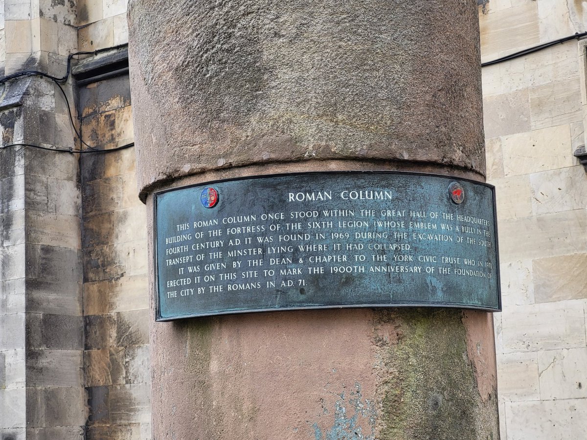 Ritterton's tweet image. #York #Eboracum
#RomanColumn

Was awesome to see this historic relic and you always @readtheplaque
