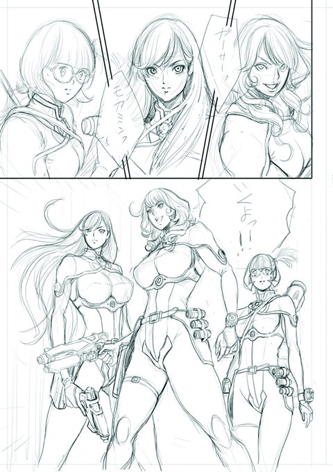 ワルハメ～マル秘潜入捜査官アガサ～ - たべ・こーじ[ヤンチャンWeb] #ワルハメ
11話ですが7月下旬の更新予定となります、楽しみにしている読者の皆様申し訳ございません・・
予告として11話設定ラフと下書きを貼っておきます。
現在1〜10話まで配信中です。
https://t.co/DLCIWbB80y 