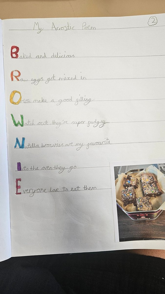 Y3OPS's tweet image. Making brownies and writing a poem about it! Fabulous 👌#homework #whatsonthemenu