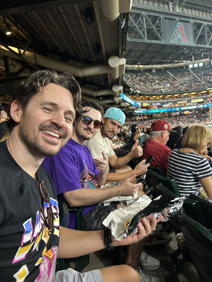 Espo's tweet photo. Here to witness the greatest or saddest feat in Arizona sports history. The @PHNX_Cardinals crew @JohnnyVenerable, @BoBrack and @DamonDawg doing the 9/9/9 challenge. https://t.co/U4q6kfa7IB