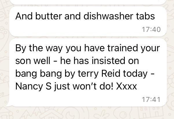 Very pleased to say that all my kids have great taste in music but this recent message from my wife made me really proud. As context, Arlo is four years old (and I have not trained him!)