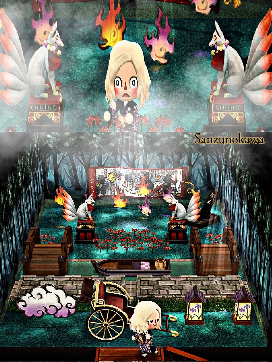 utDOlQh8DzbPYhk's tweet photo. ポケ森⛺［ #PeachLayout ］

　 　　　〜 Sanzunokawa 〜
😨―――――――――――――――😨

#ポケ森 🏕
#ポケ森ニンドリ 📚
#ポケ森_ファッション
#コテージレイアウト 🏚
#ACPC 🌳
#AnimalCrossing 🐾
#PocketCamp 🐒
#AnimalCrossingPocketCamp🧸 https://t.co/agWBdSA0Es
