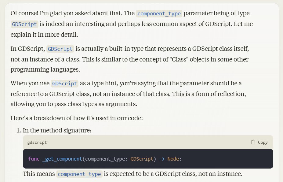 .<a href="/AnthropicAI/">Anthropic</a>'s Claude blew my mind today teaching me about using a class as a parameter in GDScript: