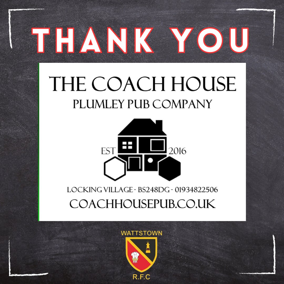 WATTSTOWNRFC's tweet image. 📣SPONSORSHIP ANNOUNCEMENT📣

A shout out to Mark at 'The Coach House' for his generosity in sponsoring the team and two of our players for the upcoming season.

Thank you again for your invaluable support. 

#COTT 🔴⚫🏉