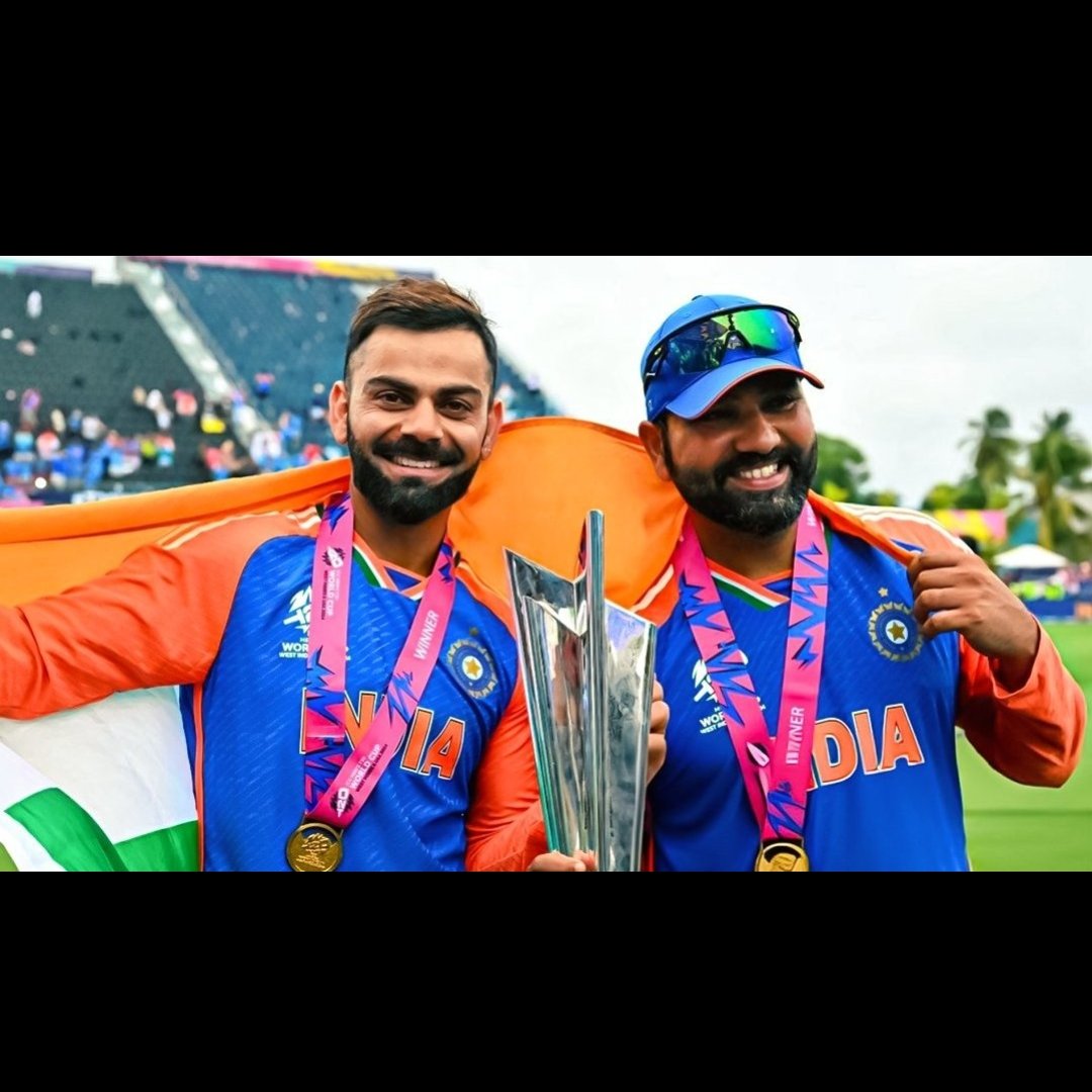 BakwasStory's tweet image. Happy retirement legends and giving us the opportunity to celebrate the #T20WorldCup2024 #RohitSharma𓃵
#ViratKohli𓃵 .
#T20WorldCupFinal will never be same without you guys.
Please keep playing @IPL
@ImRo45 , @Virat