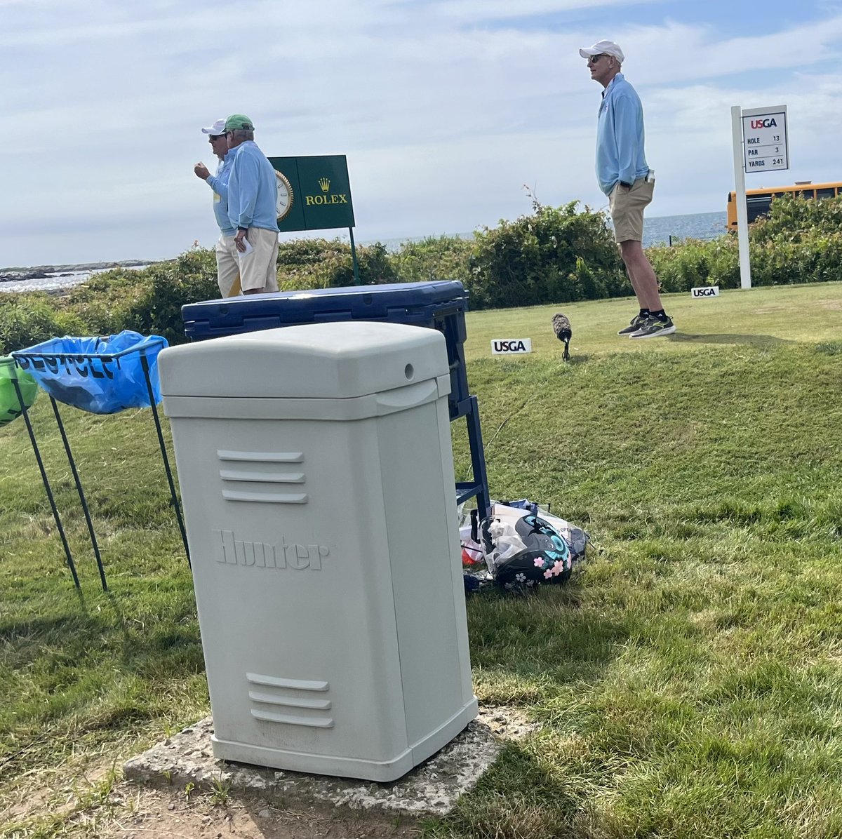 KJLCA's tweet photo. Hunter Pilot CCS joining the team at Newport Country Club to bring the best playing conditions to the 44th U.S. Senior Open. Picture courtesy of Austin Daniells.#HunterGolf #PilotCCS #Hunter https://t.co/EXwnwDa691