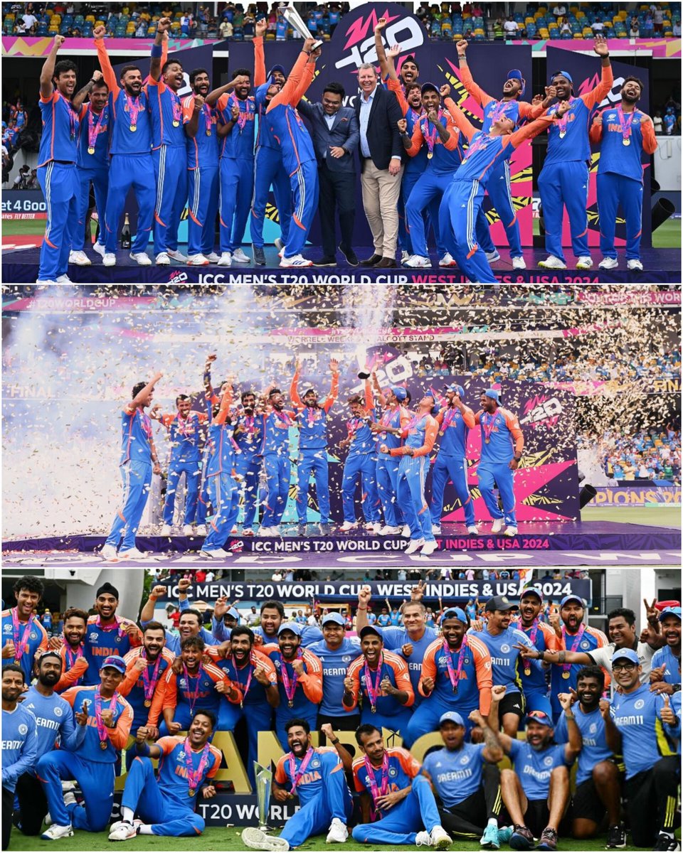 Shankusingha07's tweet photo. Men in Blue 💙 
World Champion 🏆🇮🇳

#t20worldcup #2024 #final #INDvsRSA https://t.co/NK9zlIOn85