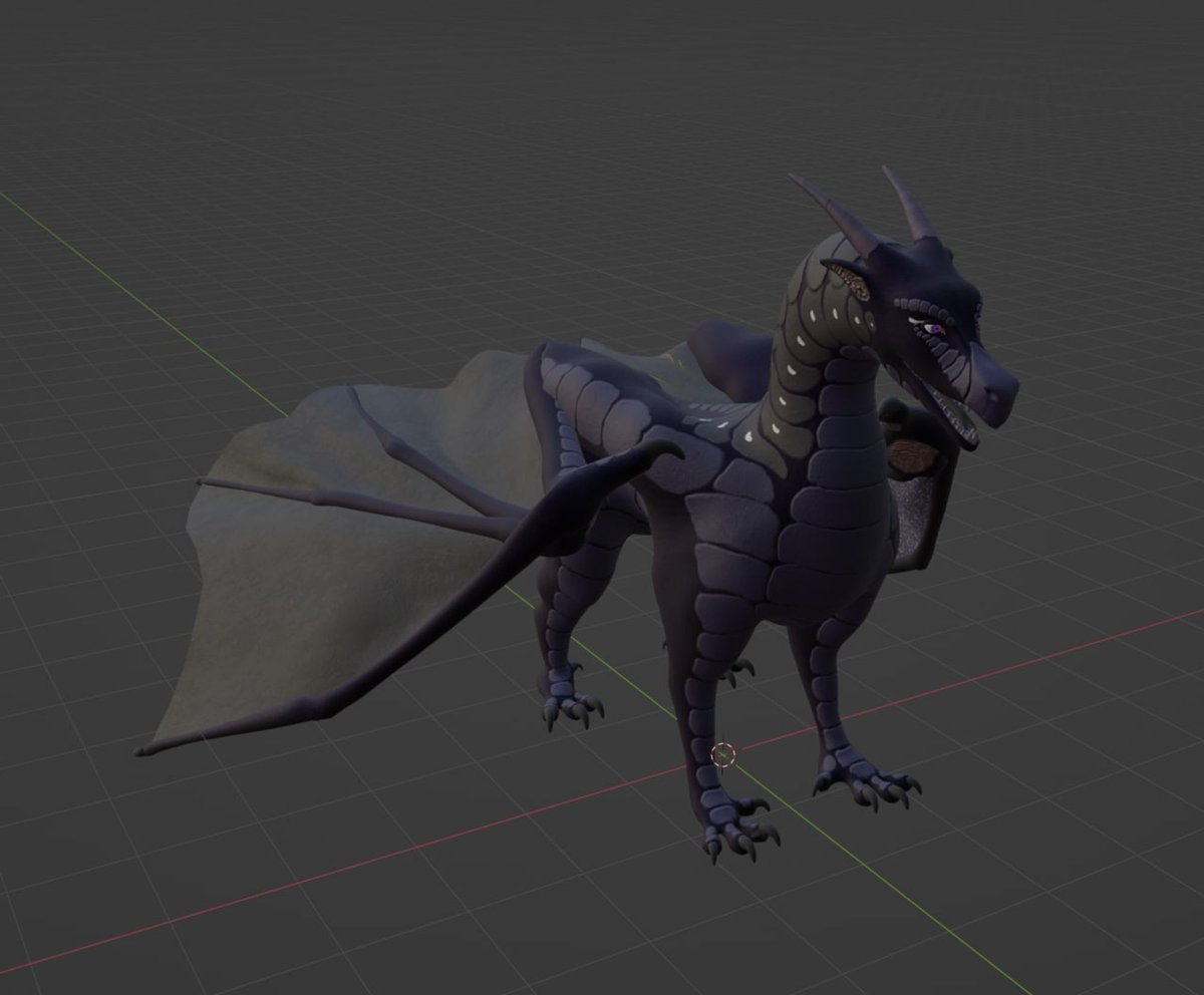RedrosWorkshop's tweet photo. Completed commission for
@ https://t.co/l4LIbpdTp6

Full IK armature &amp; rigging for a new dragon model. https://t.co/nU3drqwnU8