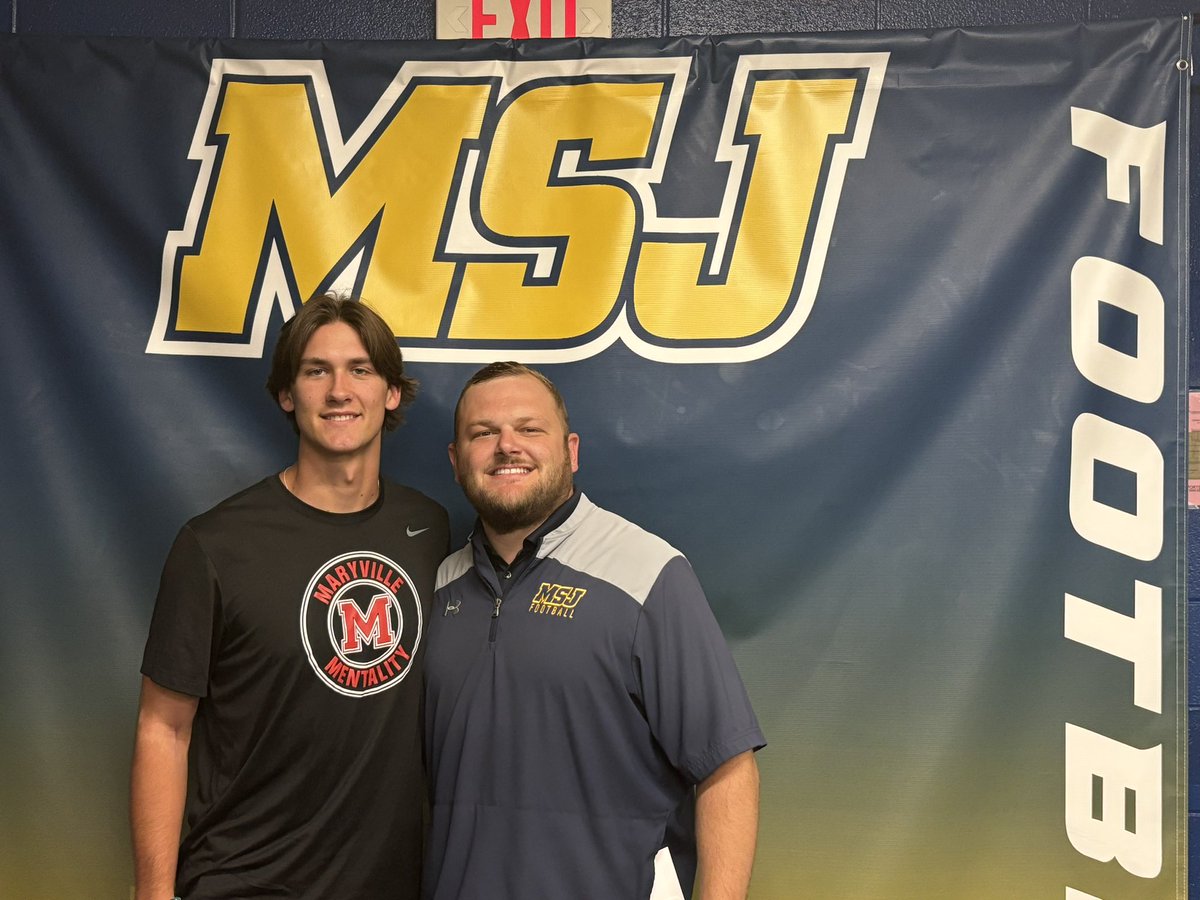 Had a wonderful time here on a visit with <a href="/MSJ_FB/">Mount St. Joseph Football</a>!! Thanks <a href="/CoachHopperton/">Coach Hopperton</a> <a href="/CoachLittle7/">Lane Little</a> and <a href="/Coach_DHughes/">Darold Hughes</a> for inviting me!! 🔵🟡