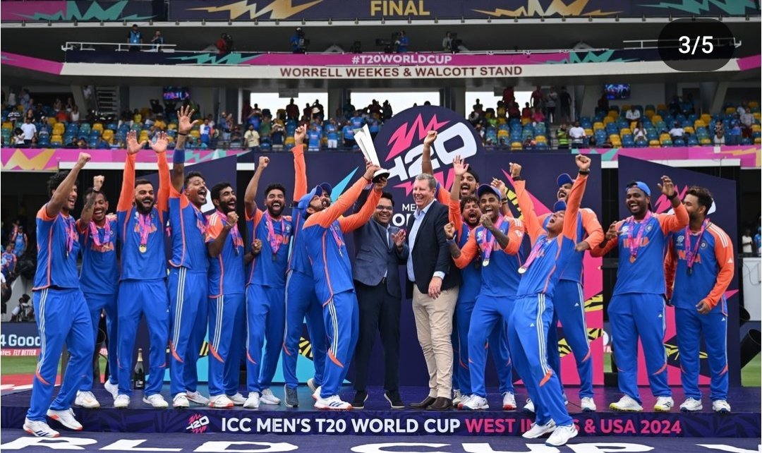 yrichie_02's tweet photo. Champions🎉🇮🇳
Thank you team for healing our 19th Nov trauma with 29 th June with breathtaking win💞🇮🇳🎉
#T20WorldCup 
#T20WorldCup2024 
#T20WorldCupFinal https://t.co/dkBeTPz5gQ