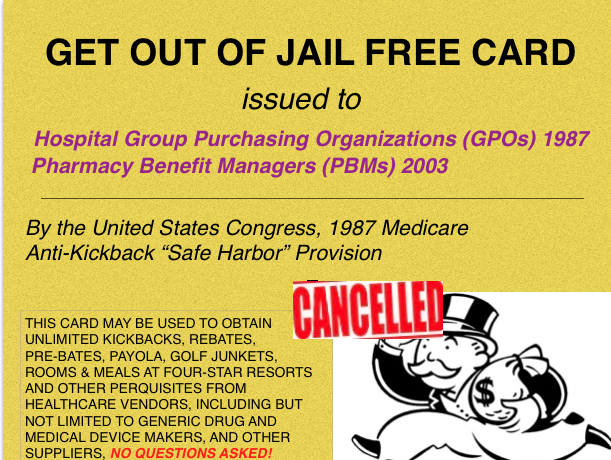 physvrxshortage's tweet photo. @KoontzOncology We beg to differ @RepLarryBucshon. Pharma/HC supply chain=RIGGED mkt, NOT free mkt, created by 3 huge buying cartels, aka group purchasing orgs (GPOs): @VizientInc @PremierHA &amp; @HealthTrustpg . They caused #drugshortages by selling sole-source contracts to highest bidders. https://t.co/koMSUAadfA