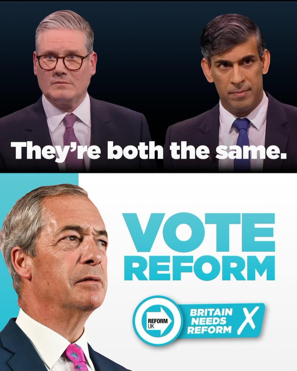 sct_ltd's tweet photo. @NormanBrennan @UKLabour @Nigel_Farage speaks from his heart. He loves ๐ฌ๐ง. He's not without fault but who is? He's open & honest & says what most people think. Hence, he doesn't need scripts. Time for ๐ฌ๐ง to wake up, the status quo isn't working. Never #LABOURSLOSING. It's time for @reformparty_uk ๐โ๏ธ๐ฌ๐ง https://t.co/y0ADbvfKee