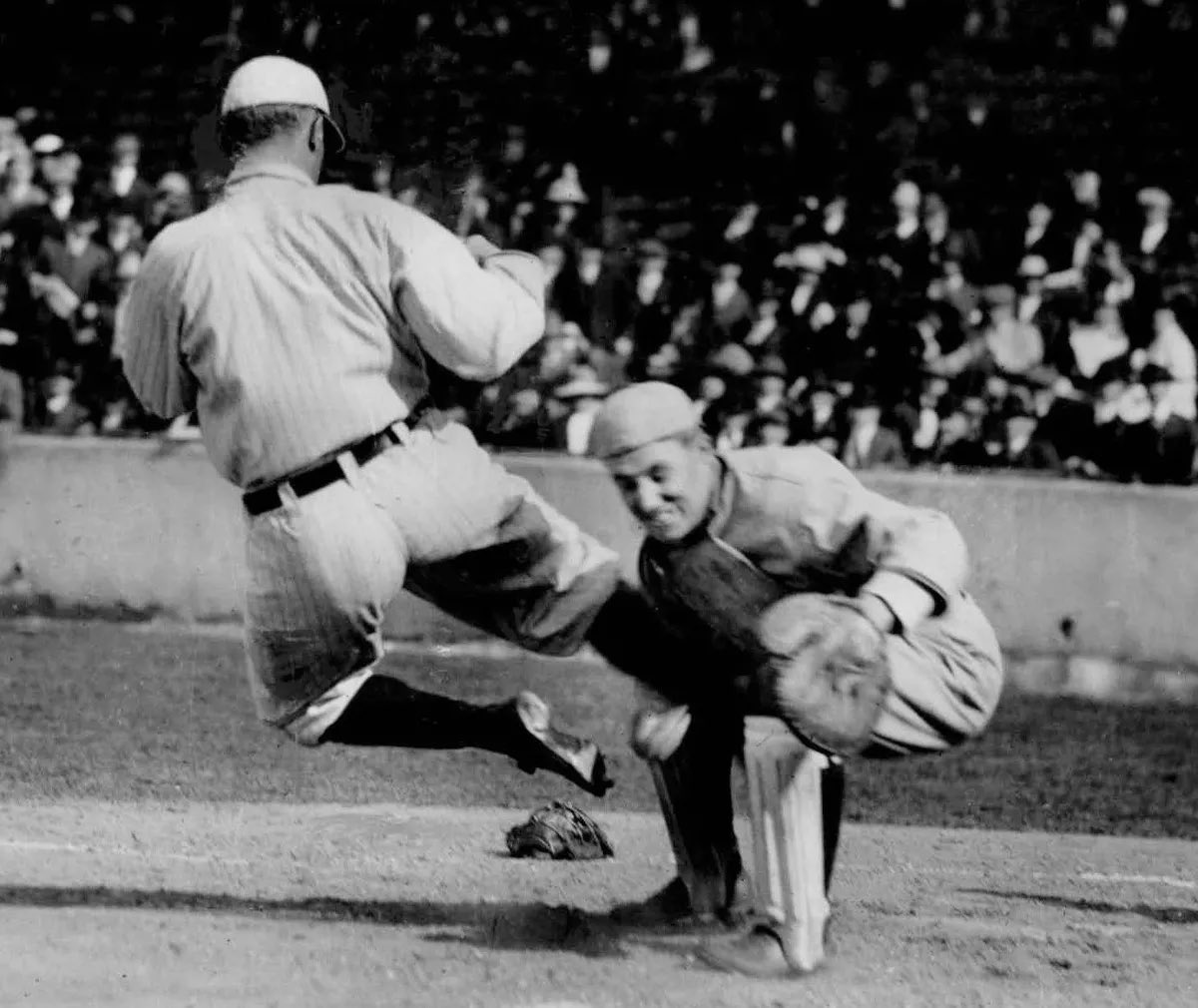 Ty Cobb “sliding” at home