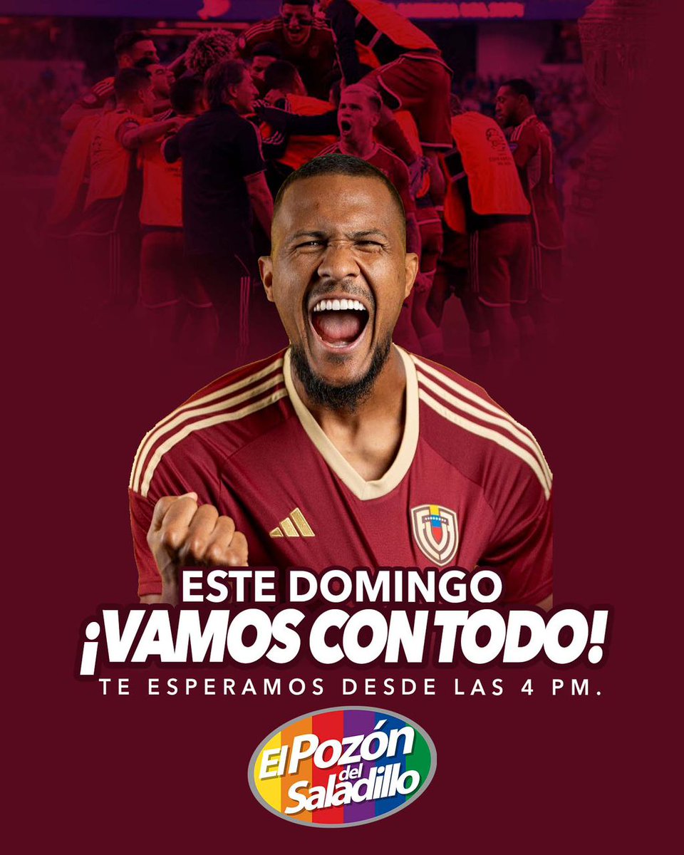 Este domingo... ¡Vamos con todo! ⚽️ 🇻🇪 los esperamos desde las 4pm
.
#ManoTengoFe #USA2024 #Maracaibo #Zulia #Mcbo #Futbol #Deportes #Julio
