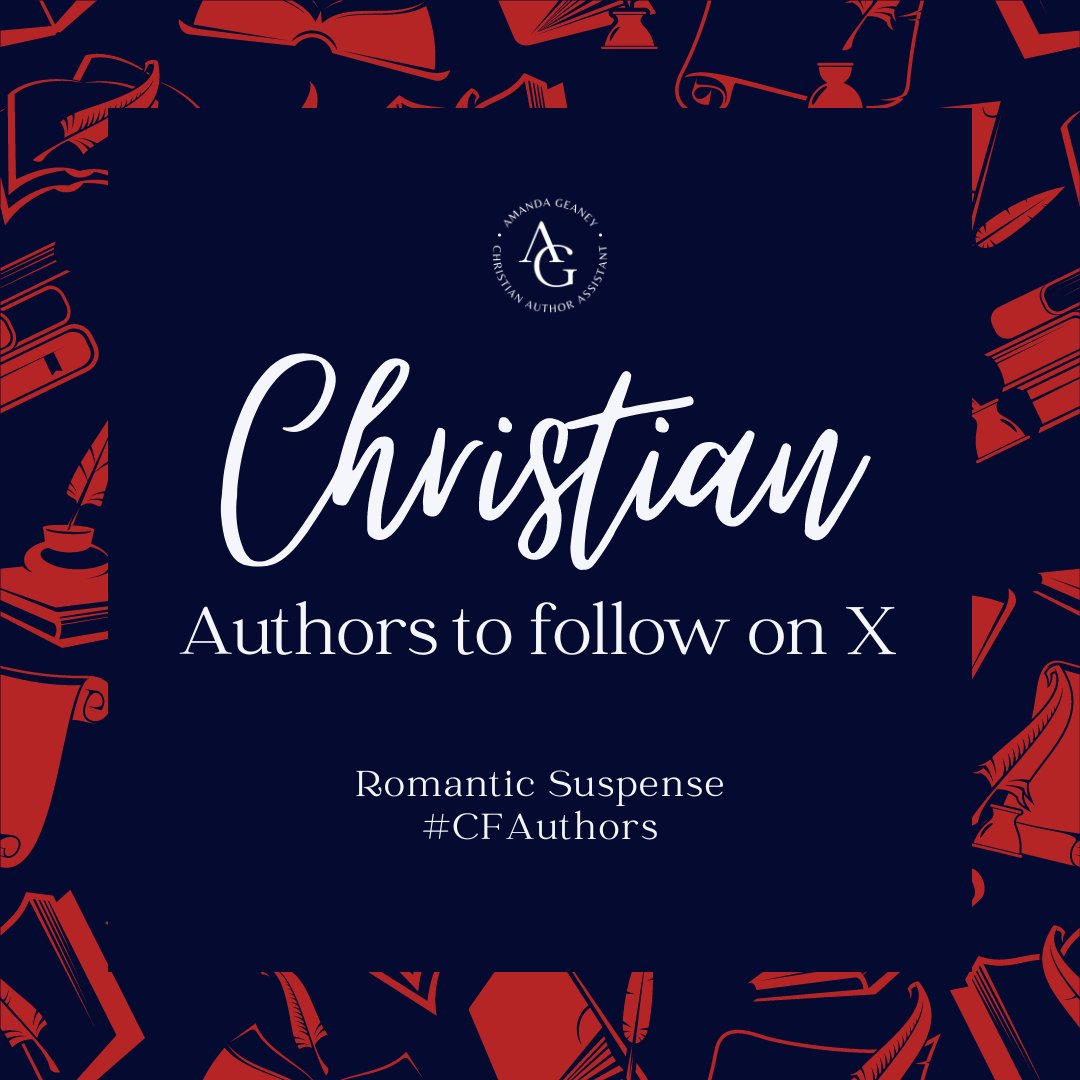 𝙰𝙼𝙰𝙽𝙳𝙰 𝙶𝙴𝙰𝙽𝙴𝚈 (@amandageaney) on Twitter photo If you’re a fan of Christian romantic suspense, check out these authors! <a href="/diannmills/">DiAnn Mills</a> <a href="/DivineDetour/">Kathy Harris</a> <a href="/kellyliberto/">Kelly Anne Liberto</a> <a href="/MelanieDSnitker/">Melanie D. Snitker</a> <a href="/PTBradley1/">Patricia Bradley</a> <a href="/SDGwords/">Jerusha Agen</a> <a href="/shareestover/">Sharee Stover</a> <a href="/susansleeman/">Susan Sleeman</a> <a href="/swj_thewriter/">Sherri Wilson Johnson</a> <a href="/AuthorMichele/">Michele Chynoweth</a> <a href="/AuthorWriterBB/">Brenda Barrett</a> <a href="/BeckyLyles/">Becky Lyles</a> <a href="/CaptConnieMann/">Connie Mann</a>
#cfauthors #bookx If you’re a fan of Christian romantic suspense, check out these authors! <a href="/diannmills/">DiAnn Mills</a> <a href="/DivineDetour/">Kathy Harris</a> <a href="/kellyliberto/">Kelly Anne Liberto</a> <a href="/MelanieDSnitker/">Melanie D. Snitker</a> <a href="/PTBradley1/">Patricia Bradley</a> <a href="/SDGwords/">Jerusha Agen</a> <a href="/shareestover/">Sharee Stover</a> <a href="/susansleeman/">Susan Sleeman</a> <a href="/swj_thewriter/">Sherri Wilson Johnson</a> <a href="/AuthorMichele/">Michele Chynoweth</a> <a href="/AuthorWriterBB/">Brenda Barrett</a> <a href="/BeckyLyles/">Becky Lyles</a> <a href="/CaptConnieMann/">Connie Mann</a>
#cfauthors #bookx