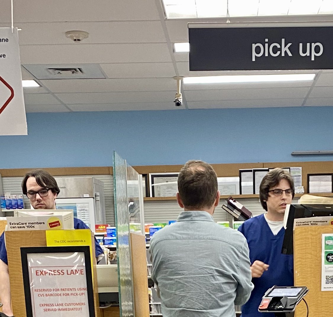 The Hanson brothers from “Slapshot” (1977) are alive and well and working at my local CVS