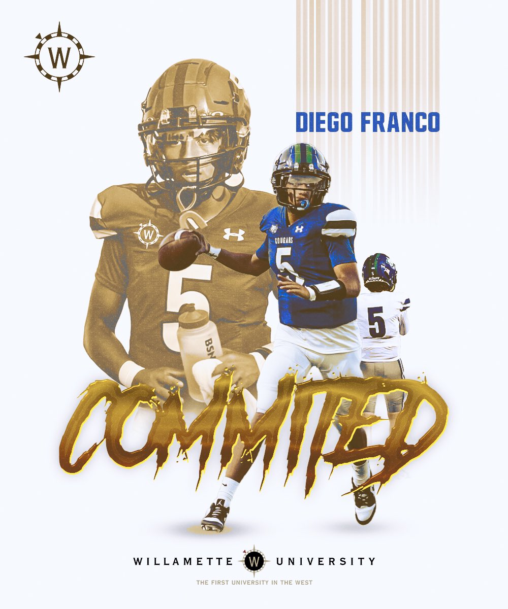 ALL GLORY TO GOD✝️
 I’ll be furthering my academic and athletic career <a href="/WillametteFB/">Willamette Football</a> 
Lets work <a href="/AricWilliams3/">Coach Aric Williams</a> <a href="/Coach_G_Magana/">Gerardo Magaña</a>