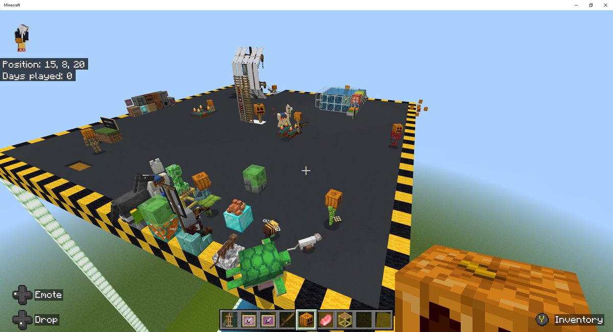 TestPattern360's tweet photo. Test platform - just some Minecraft Bedrock vanilla assets with a bit of new gameplay.

Nothing to see here. :) https://t.co/XpsG2ZAu81