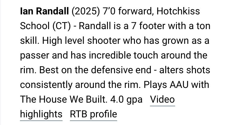 Doug Scott (@douglasrscott) on Twitter photo Someone has been working on their sky hook…
And good luck trying to stop it.
Ian Randall <a href="/HotchkissHoops/">Hotchkiss Hoops</a> is a mobile, active, and smart 7 footer… with touch.
Life really isn’t fair… Someone has been working on their sky hook…
And good luck trying to stop it.
Ian Randall <a href="/HotchkissHoops/">Hotchkiss Hoops</a> is a mobile, active, and smart 7 footer… with touch.
Life really isn’t fair…