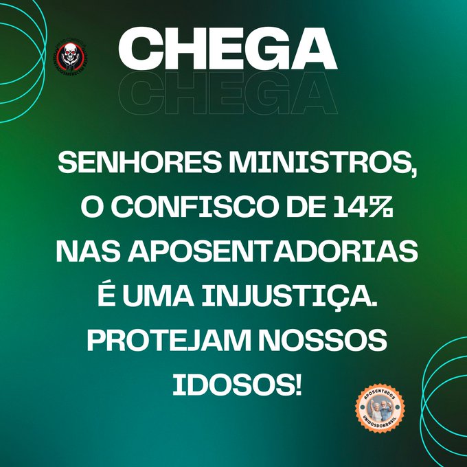 <a href="/Mairaavelino64/">🚩🚩Maira 🚩🚩</a> <a href="/LulaOficial/">Lula</a> <a href="/nunesmarquesk/">Kassio Nunes Marques</a> <a href="/MinAMendonca/">André Mendonça</a> <a href="/Cristianozaninm/">Cristiano Zanin Martins</a> <a href="/FlavioDino/">Flávio Dino 🇧🇷</a> Noite amiga <a href="/Mairaavelino64/">🚩🚩Maira 🚩🚩</a>  ! Um domingo de Paz 🕊️ e harmonia pra todos!

Sr ministro do <a href="/STF_oficial/">STF</a> <a href="/gilmarmendes/">Gilmar Mendes</a>: em nome da justiça social, declare inconstitucional o art. 149 EC103/19!

Liberem já!

*#AposentadoriaDigna*
*#LulaVitóriaDoBrasil* ✌🏻