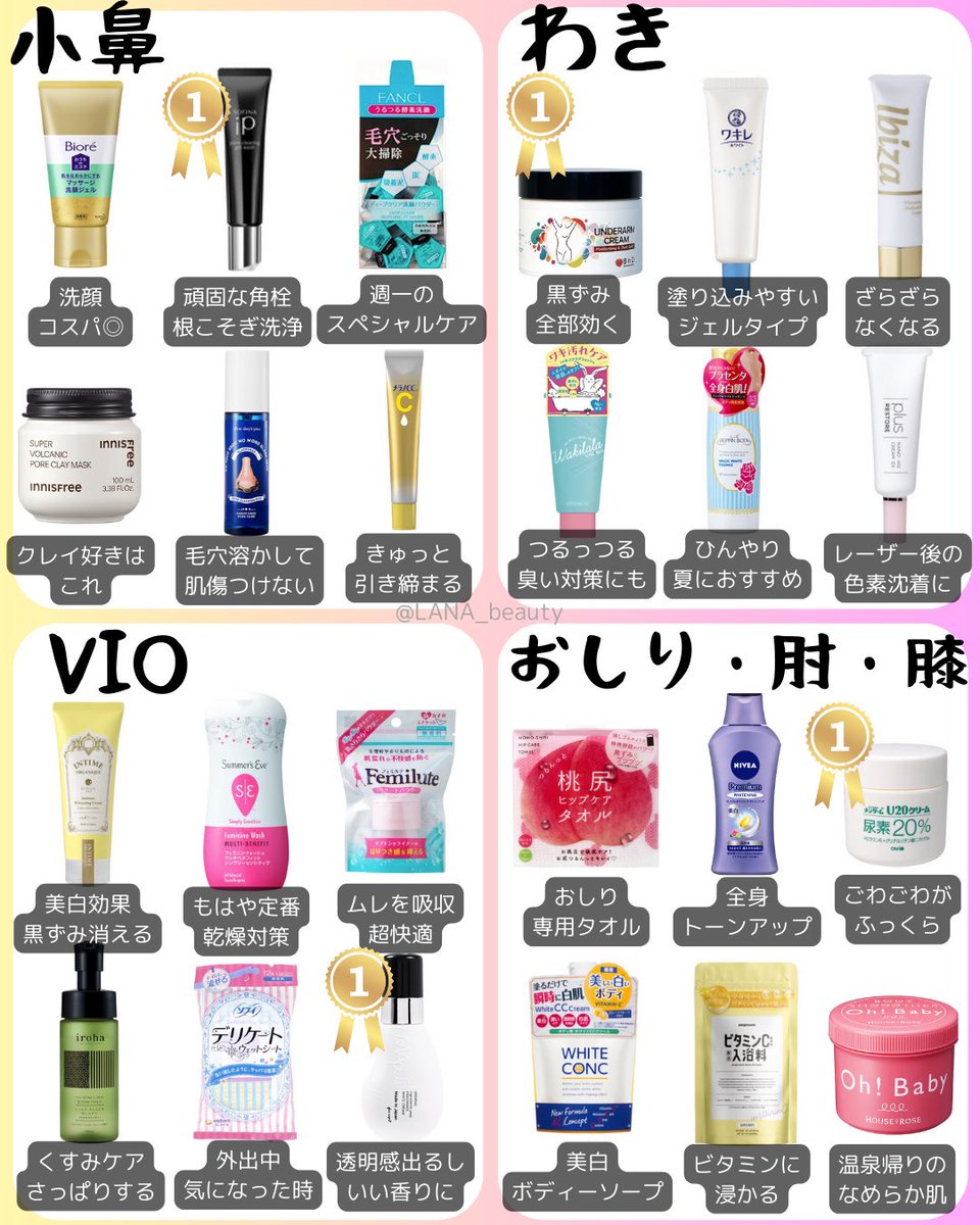 LANA_beauty_'s tweet photo. 全身の黒ずみを消し去った私が名品まとめました✍️1番効果があったのは↓ https://t.co/MbE1aZfQoW