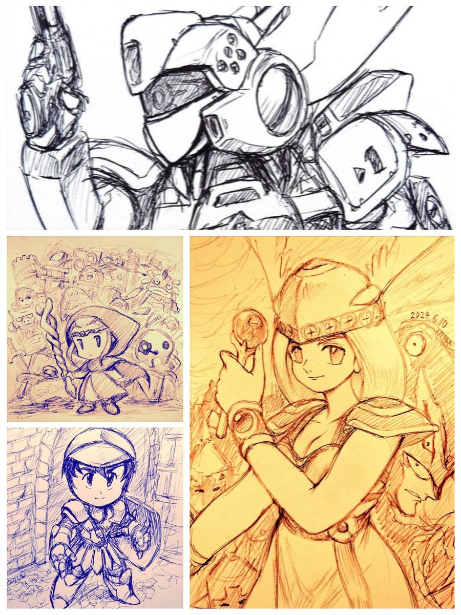 #今月描いた絵を晒そう
2024年6月は計7枚でした!特にクインティ35周年記念絵は頑張りました!
来月も無理のない範囲で好きな作品の推し活します〜🙆 