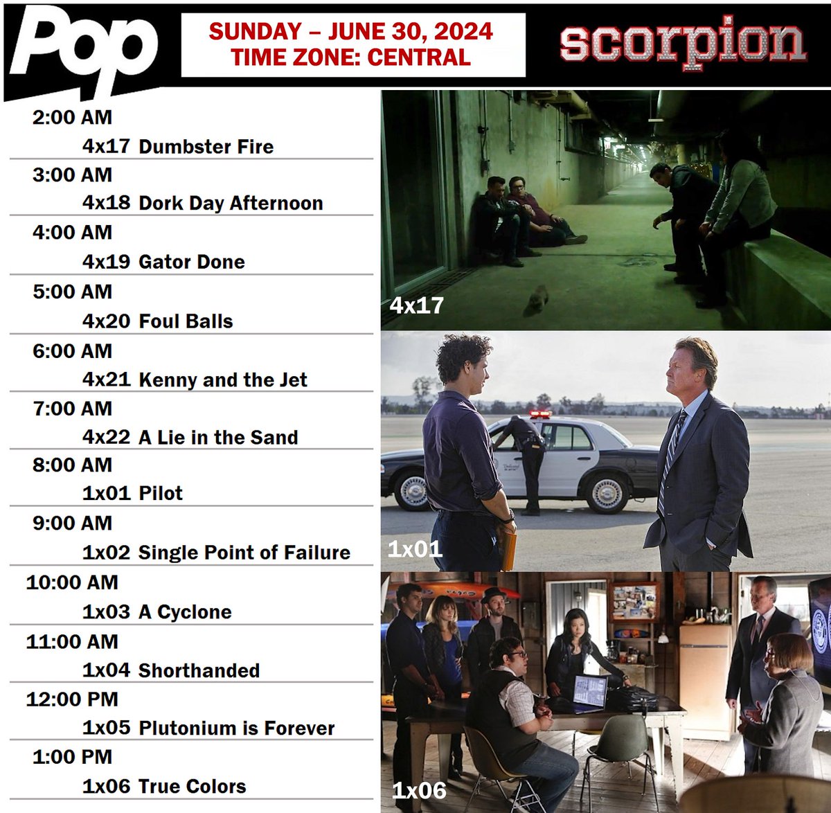 Scorpionfanint1's tweet photo. Dear American fans, tomorrow the most recent repetition of 4 seasons will end and a newer one will start on @PopTV.
Have fun with  @ScorpionCBS! https://t.co/uIruj43ua1