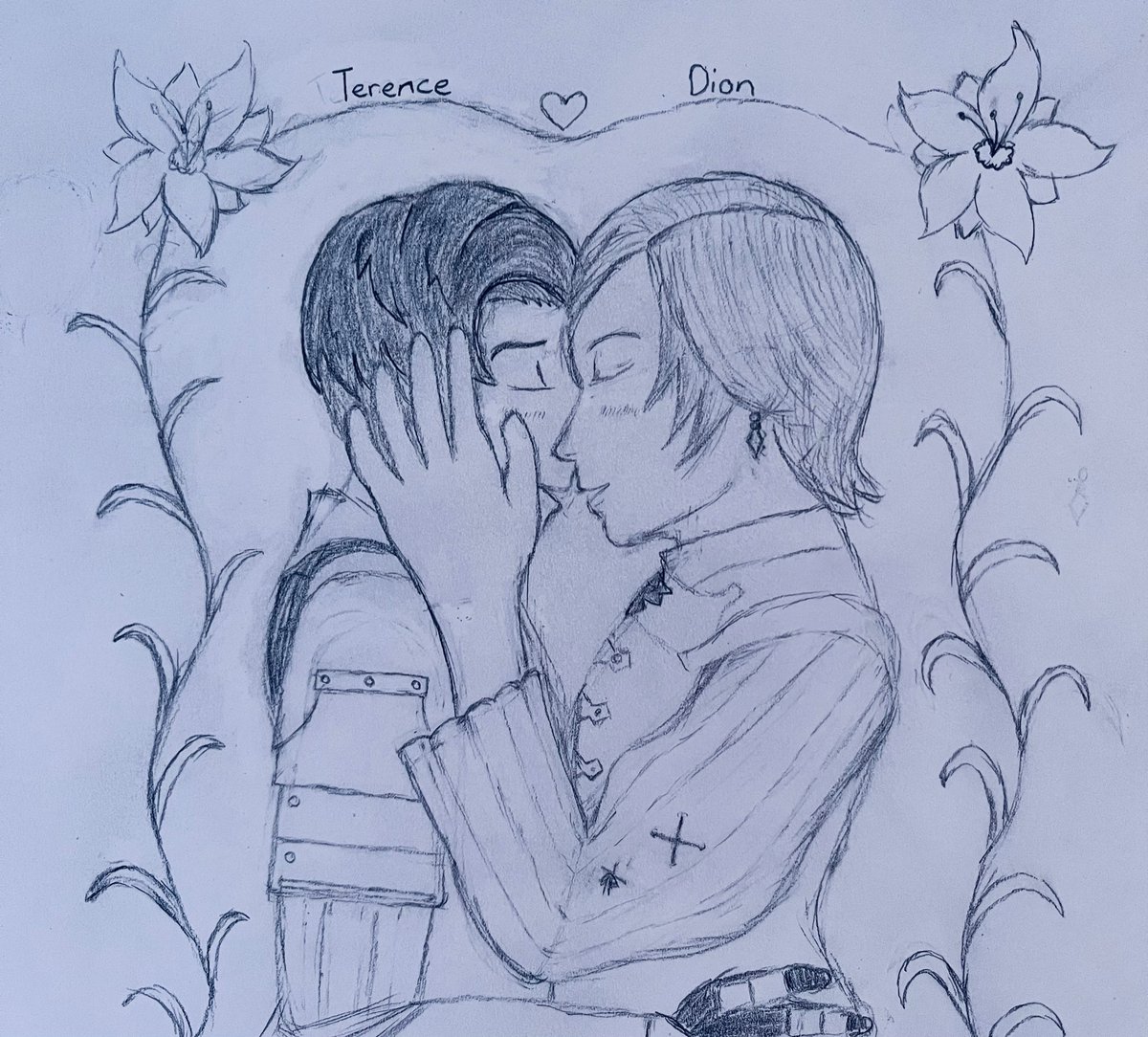 softpinkgiraffe's tweet photo. Did a drawing for the #Terediokiss redraw challenge by @teredio_corner , I love these two so much https://t.co/6fIyN8X270