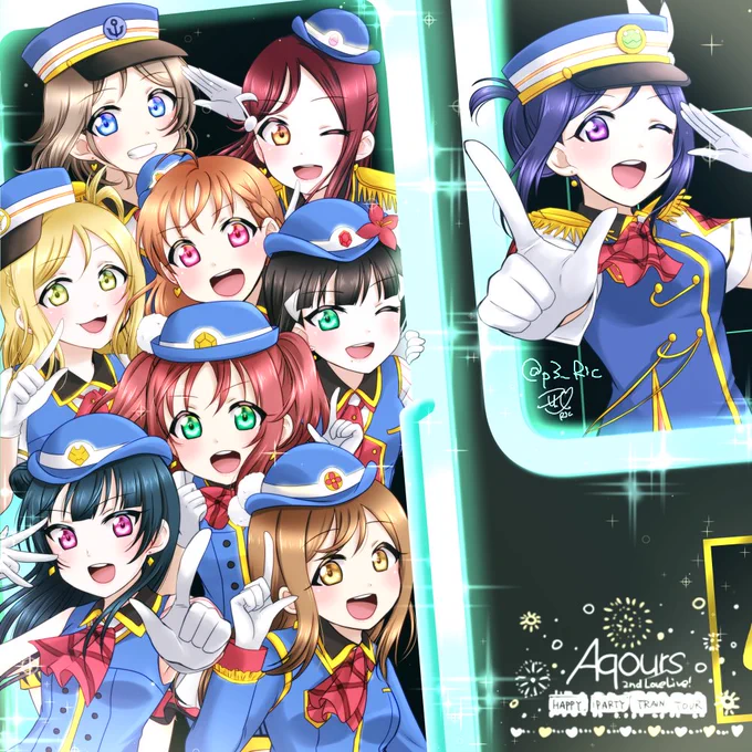 #Aqours9周年 #Aqours #lovelive  あくあちゃん9周年おめでとうございます! 昔の絵を置いていきます。懐かしい…。