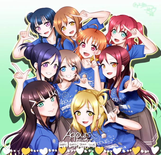 #Aqours9周年 #Aqours #lovelive  あくあちゃん9周年おめでとうございます! 昔の絵を置いていきます。懐かしい…。