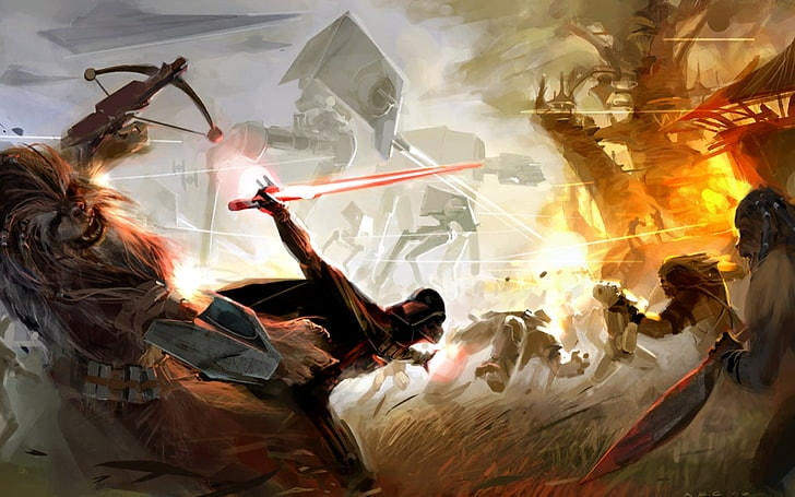 Nobbie_OCs's tweet photo. I love how literally every single official artpiece with Vader in it is just the hardest shit ever https://t.co/lDxC1WDT8O