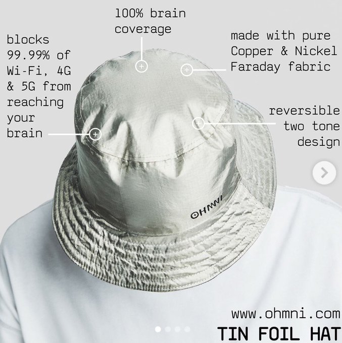 Adding the M.I.A. tin foil bucket hat to my wishlist https://t.co/8WeBz4qD8q