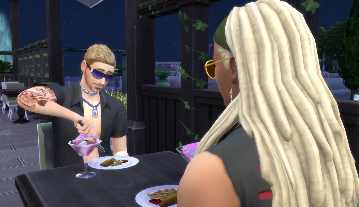 #TheSims #TheSims4 #ElectronicArts #Maxis #ShowUsYourSims 
Another day, another time before the date night.

First eating breakfast, then going swimming, then being flirty during the sunset, and finally a date night dinner.

Roman and Brandon both have great summer night. 🇪🇺✈️💘