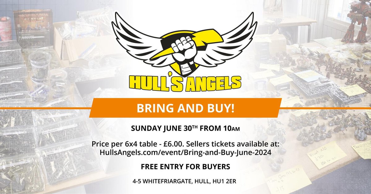 Sunday June the 30th is our Bring and Buy!

The sellers tables are all sold out so there’s plenty of chances to expand your pile-of-potential!

Free entry for buyers so make sure to come and have a look!

Open from 10am to 1:30pm