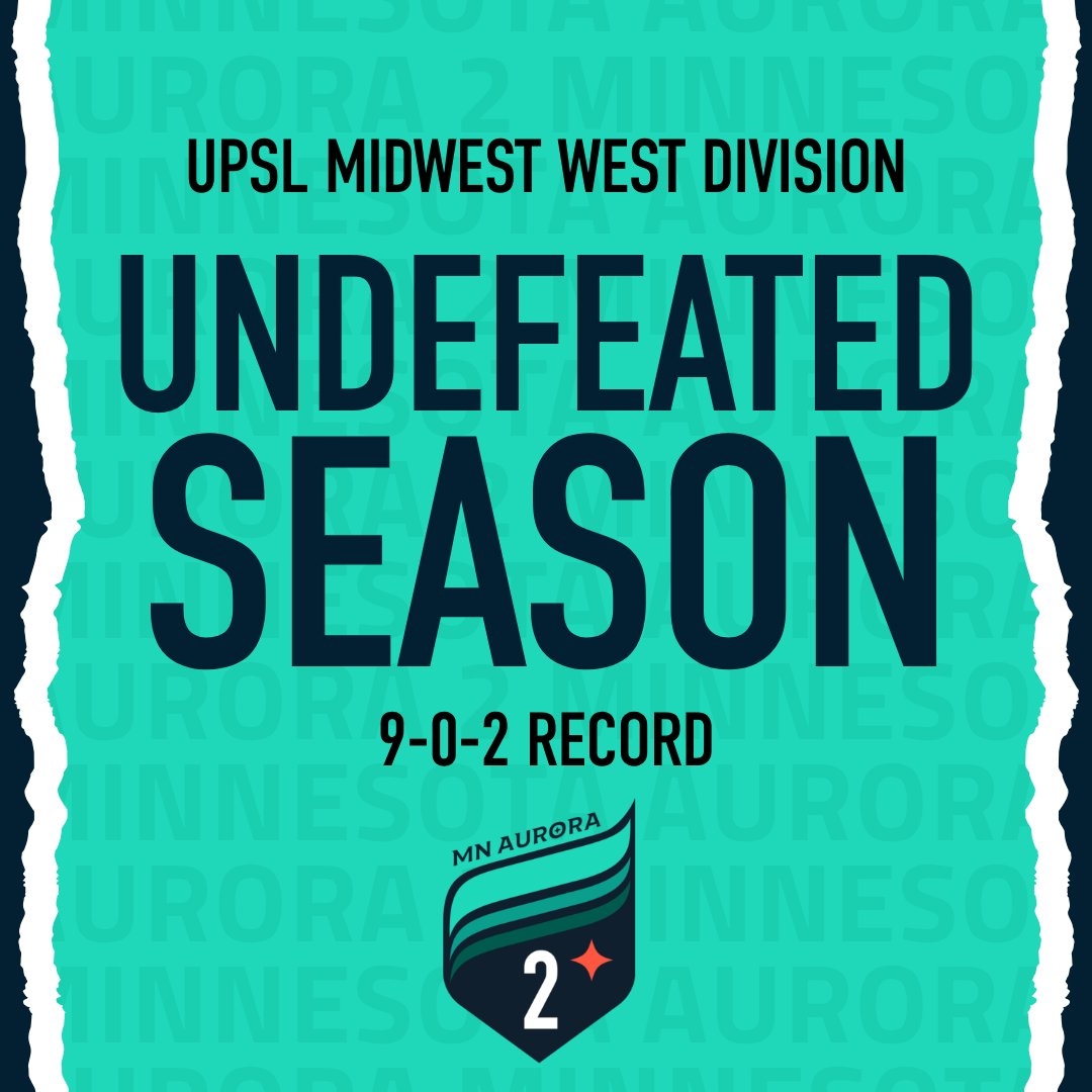 MNAuroraFC2's tweet image. Season: ☝️
Losses: None🚫

What an inaugural season.