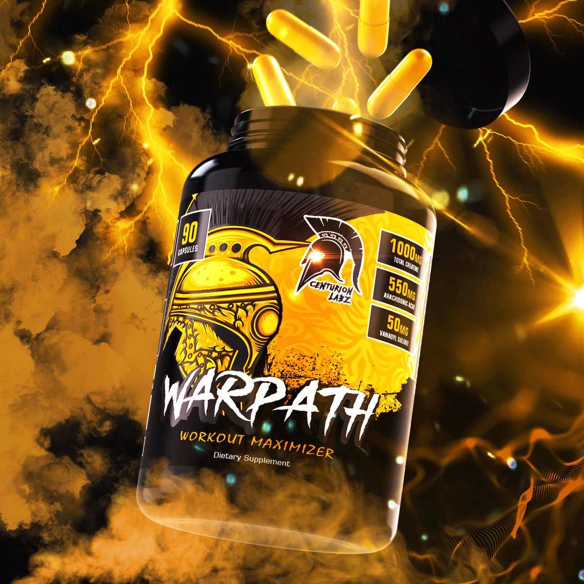 CenturionLabz's tweet image. "The muscle pump from Warpath was nothing short of impressive, left my muscles engorged and full. The vascularity was on another level, veins were popping out everywhere. Definitely a must try product." ⭐⭐⭐⭐⭐ ~ Braden Shetter