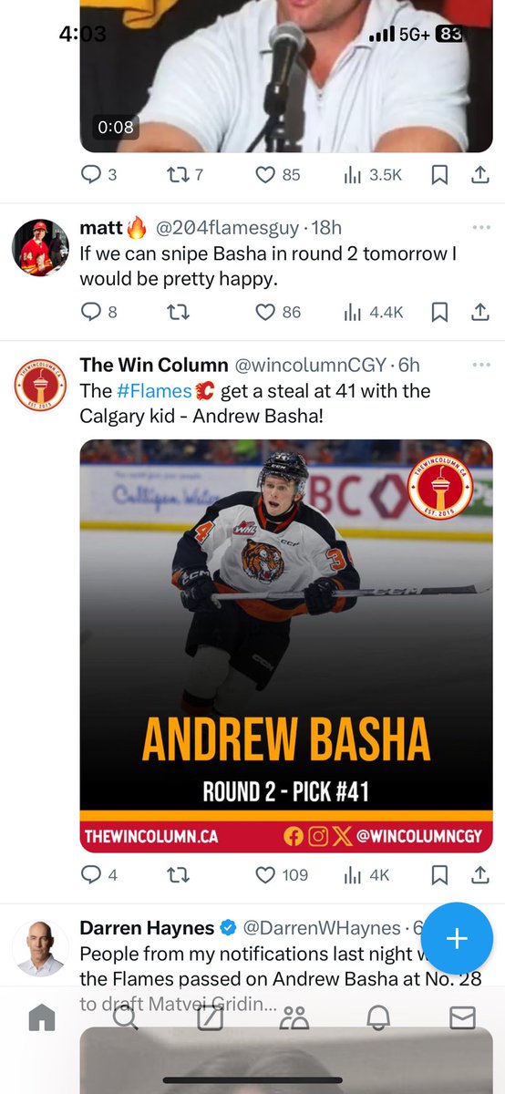 JonathanHawkey's tweet image. The #Flames 2024 draft in a nutshell.