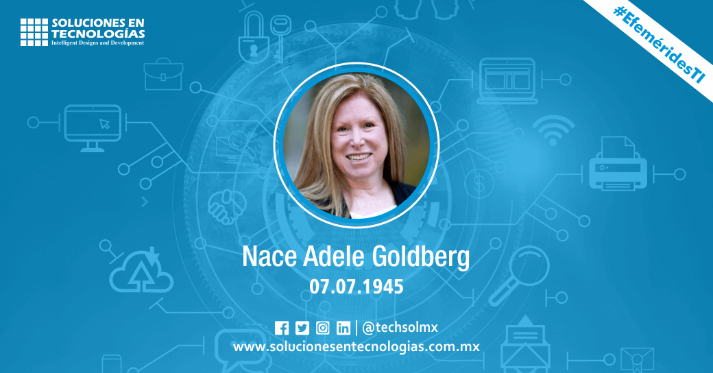 techsolmx's tweet photo. Un día como hoy (07/07/1945): Nacía en Ohio, Estados Unidos, Adele Goldberg, una empresaria e informática que participó en el desarrollo del lenguaje de programación Smalltalk-80. Ver más: https://t.co/X03rqGLCm2
#SomosSoluciones #EfeméridesTI #AdeleGoldberg #Smalltalk80 #TIC https://t.co/q7od8pbLOy