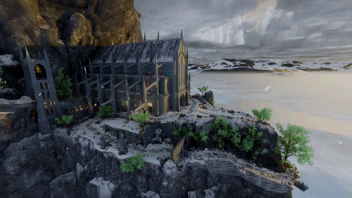 Lots being done behind the scenes of #LifeBlood recently, so there will be GIFs and Videos coming soon to show off mechanics and gameplay... But for now, heres a look at the Cathedral exterior’s before (left) and after (right)!

#IndieGameDev #games #indie #UE5 #screenshotsunday