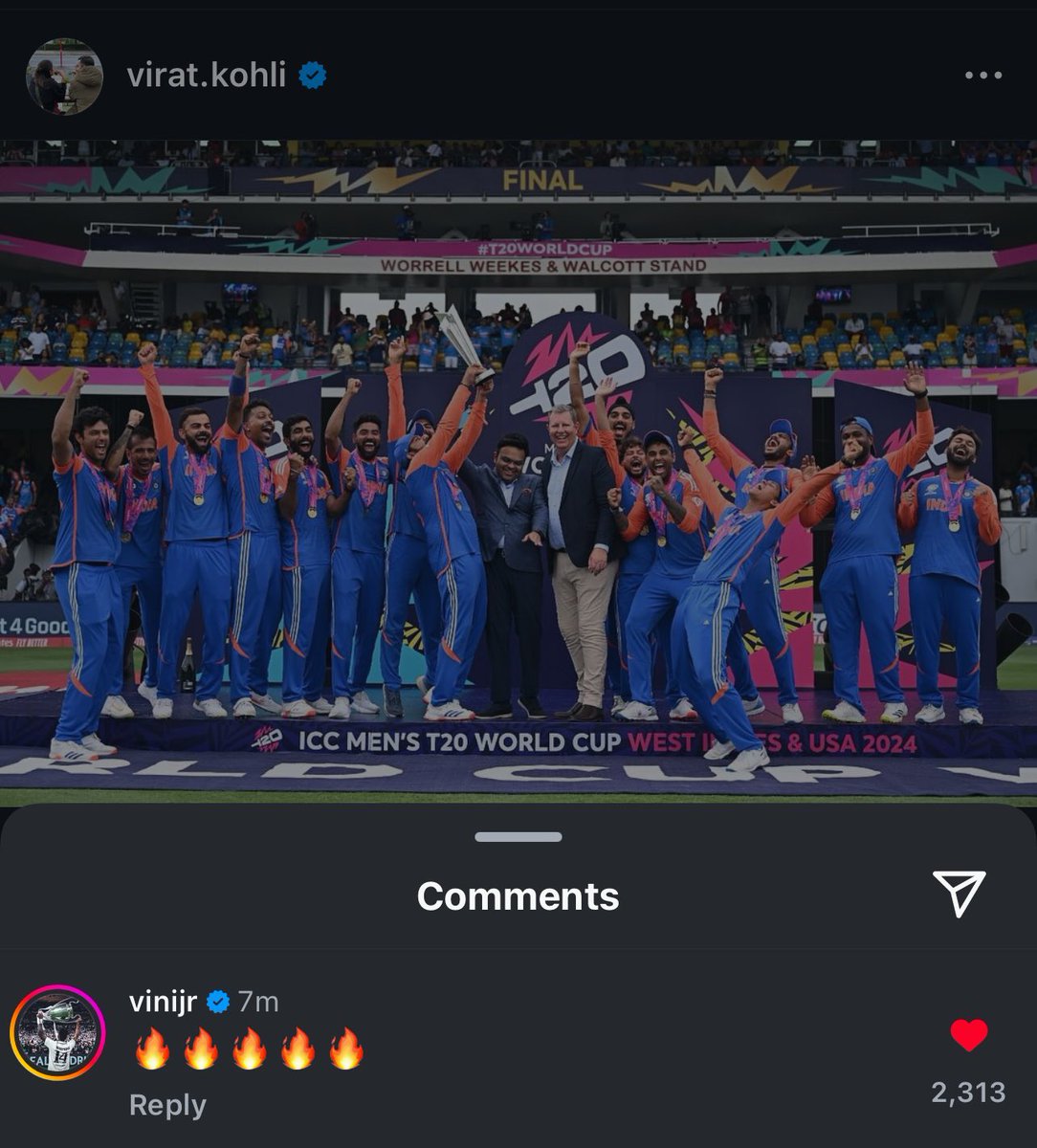 Vinicius Jr replies to Virat Kohli. 🏏