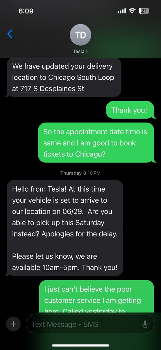 shashi39patel's tweet photo. Hey @elonmusk @Tesla 
Frustration has reached to the peak with the events recently for the delivery of the Tesla I ordered. Seems like there is no clue on when the vehicle will be delivered. It’s unacceptable from a world class organization like Tesla. https://t.co/GHgR4ZdxKb
