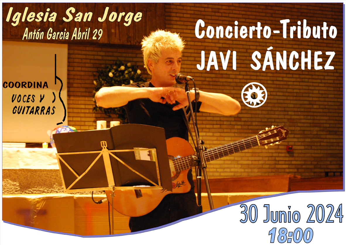 Este domingo en ZARAGOZA, Concierto-Tributo en memoria de JAVI SÁNCHEZ. 
Una tarde para celebrar la vida y la música de este compañero cantautor fallecido hace unos meses y en la que participaremos muchos artistas que le conocíamos y compartimos con él  escenarios y camino.