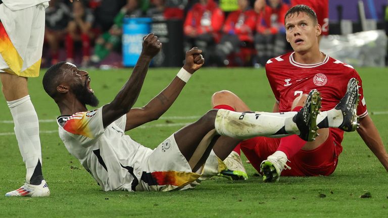 Das Foto des Spiels #GERDEN vom Man of the Match #AntonioRüdiger 
#Euro2024