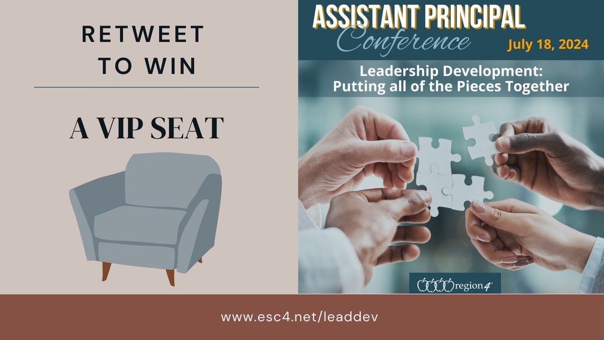 Retweet by July 4th and you could be the winner of a VIP seat at the conference.  Jimmy Casas will be our keynote speaker and you will get extra time with him!  Learn more at esc4.net/leaddev