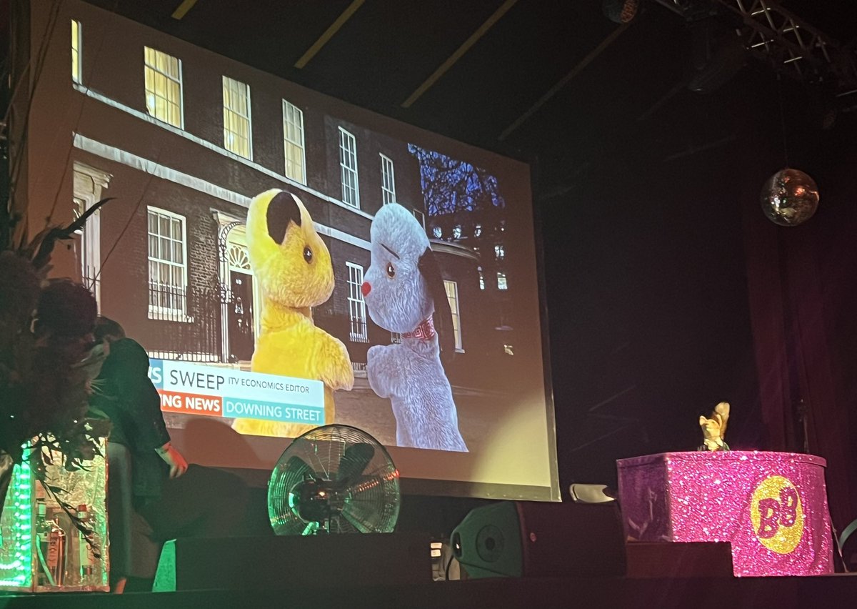 GlastoLive's tweet photo. Surprisingly edgy political satire from Basil Brush: Live &amp; Unleashed in the Cabaret Tent. “Shut the fox up!” JL https://t.co/a3Sd7NGQvU