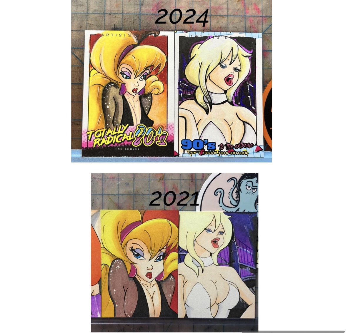 Hope everyone is having a great Saturday. This was a fun way to start the day. From time to time I revisit old projects and try them again to see what has changed. I did the bottom two cards in 2021. Hope you enjoy these Princess