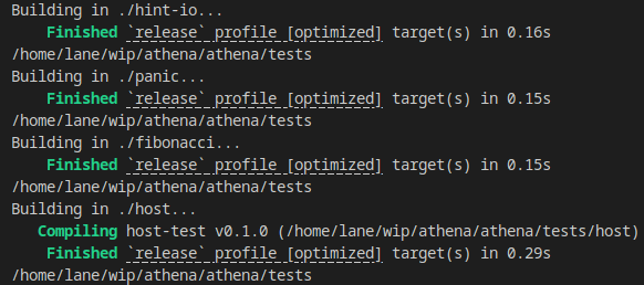 lrettig's tweet photo. First ever successful compilation of an #athenavm smart contract! Athena has been able to run programs for a while, but this is new.

What makes this a smart contract, not a program? The inclusion of the host functions, in this case, `athena_vm::host::host_(read|write)_storage`. https://t.co/vEJbHVQYz8