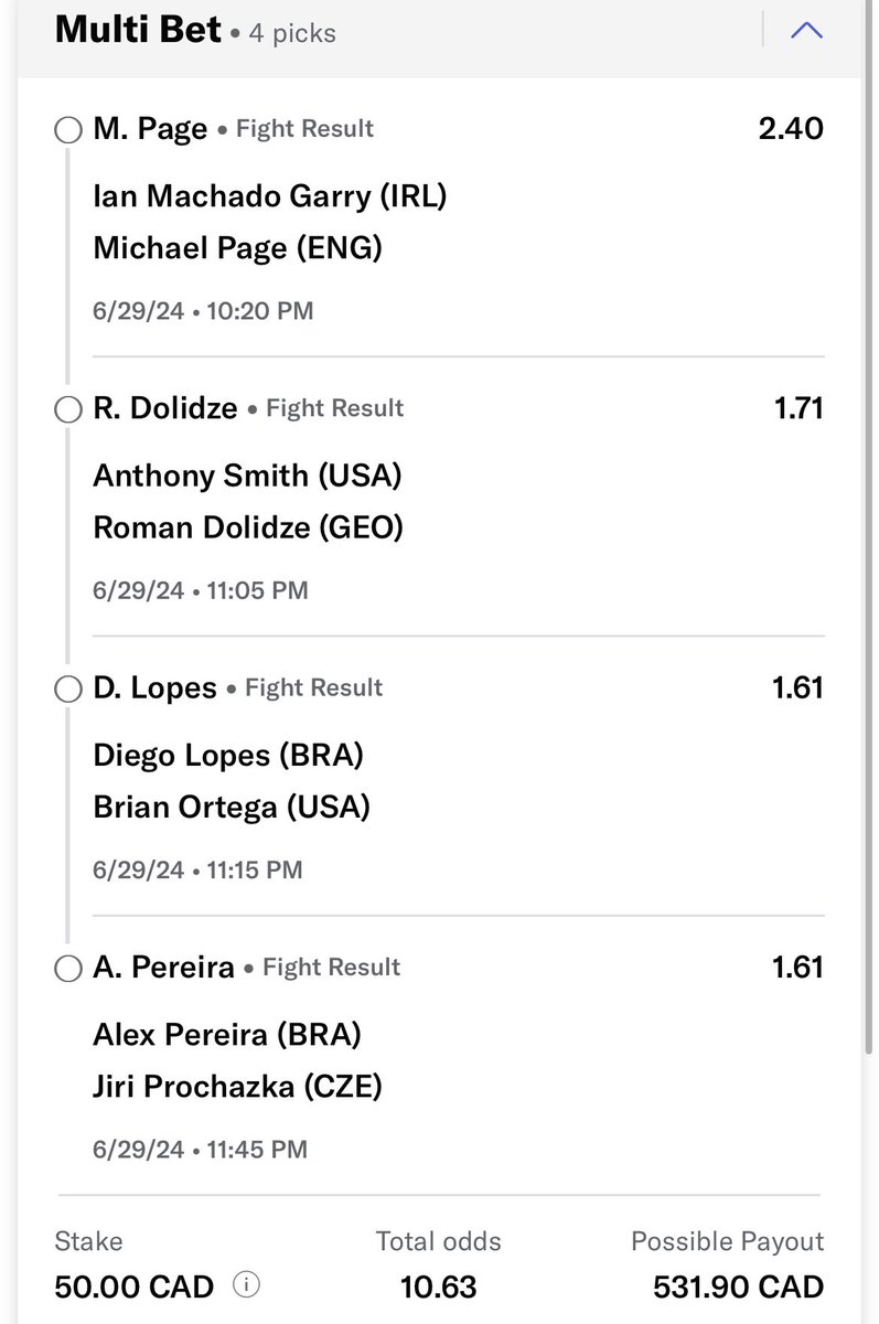 BronsPicks's tweet photo. little ufc lotto +1000

Really confident in this 4 legger, MVP just has to come through https://t.co/AlCaoR5CVh